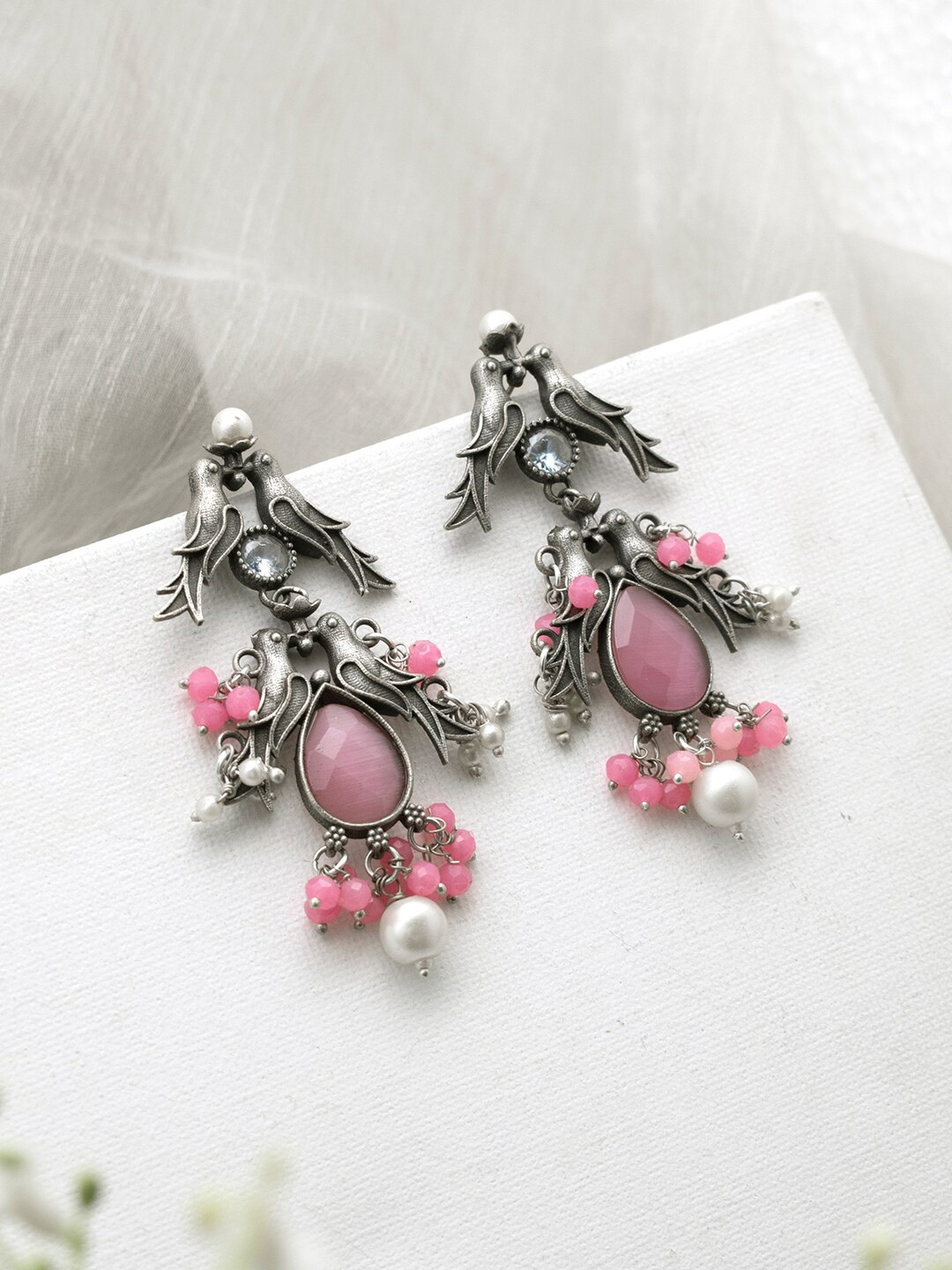 

TEEJH Contemporary Drop Earrings, Pink