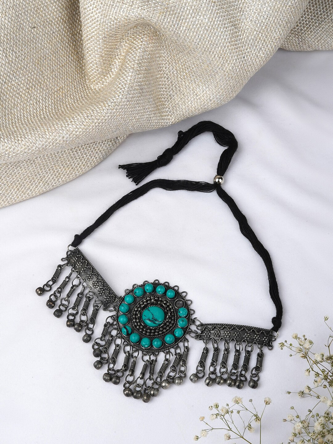 

TEEJH Oxidised Necklace, Silver