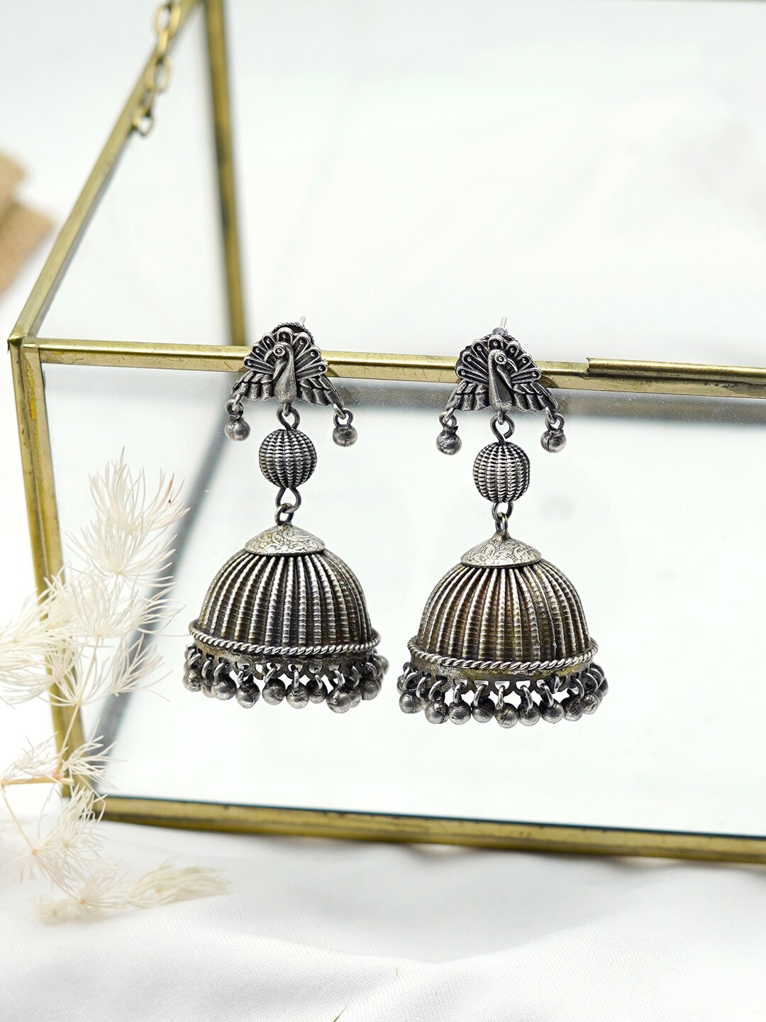 

TEEJH Contemporary Studs Earrings, Silver