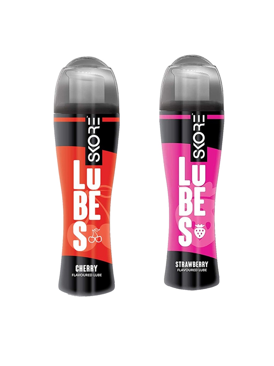 

SKORE Lubes Pack of 2 Cherry + Strawberry Lubricant Gel-50ml, Pink