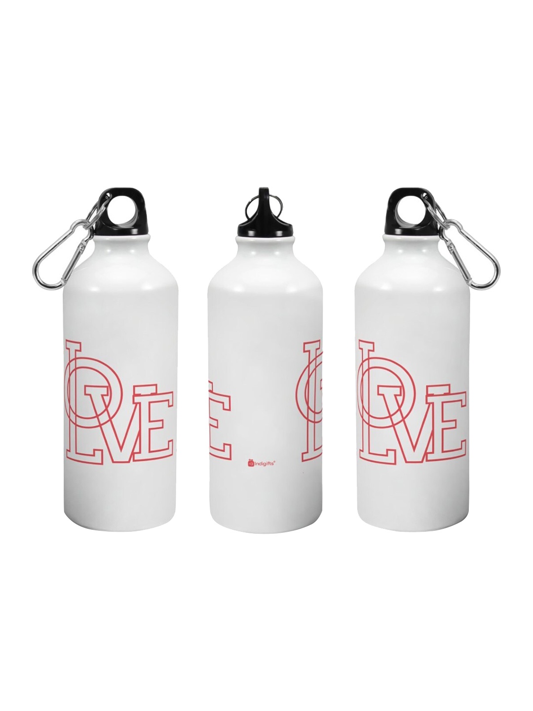 

Indigifts Valentine Day White Gifts Love Printed Bottle 750 ml