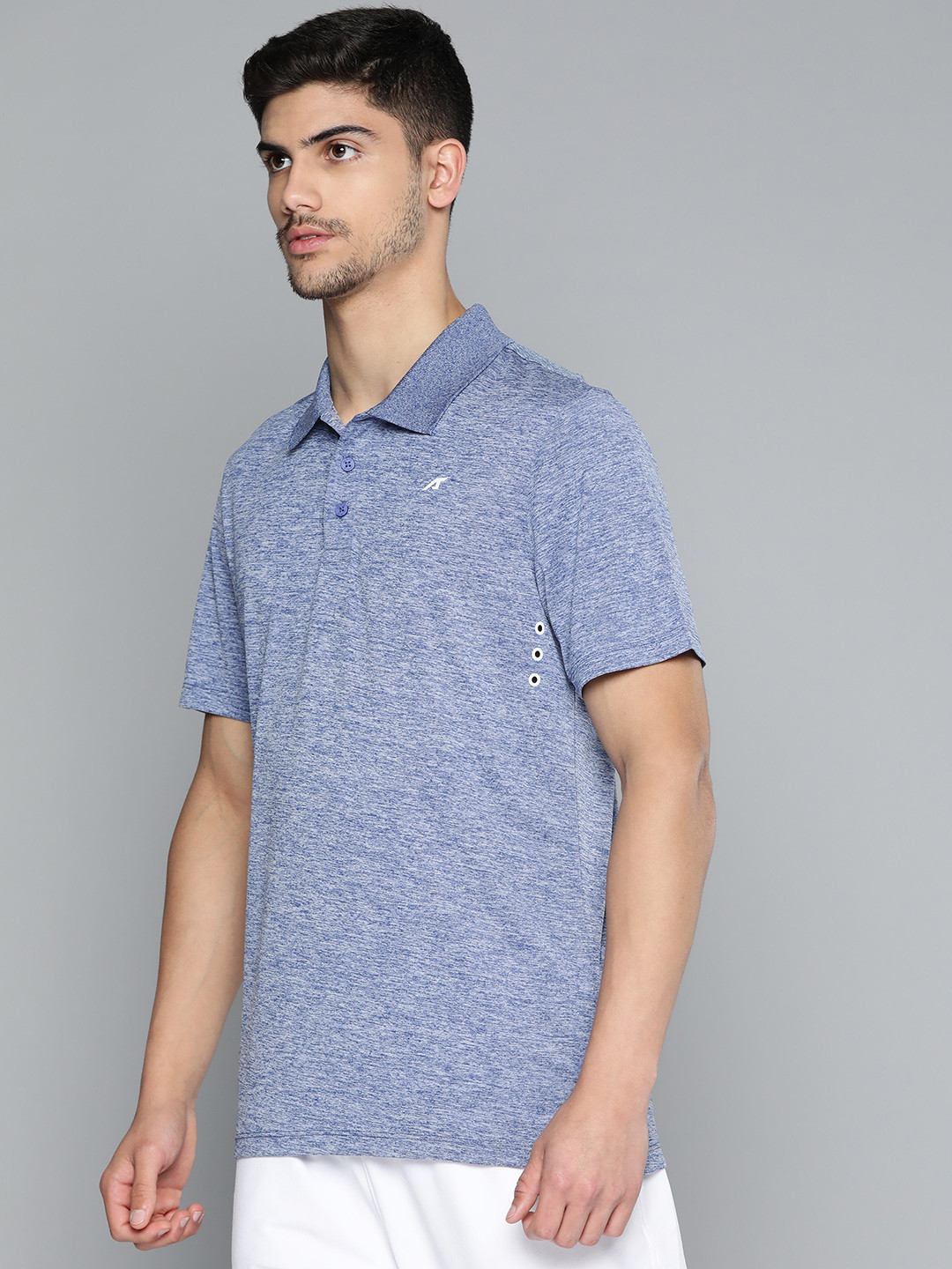 

Alcis Men Polo Collar Anti Static Slim Fit Sports T-shirt, Blue