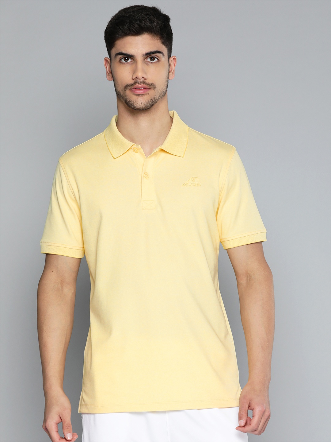 

Alcis Men Polo Collar Anti Static Slim Fit Sports T-shirt, Yellow