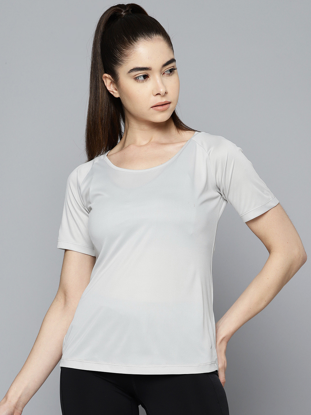 

Alcis Women Anti Static Slim Fit Sports T-shirt, Grey