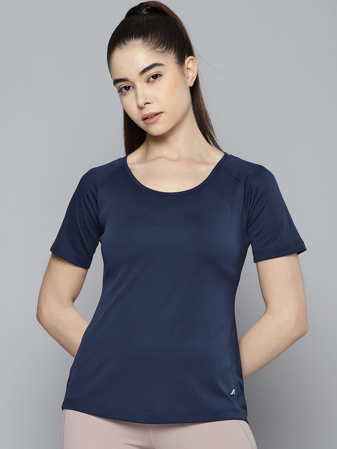 

Alcis Women Anti Static Slim Fit Sports T-shirt, Navy blue