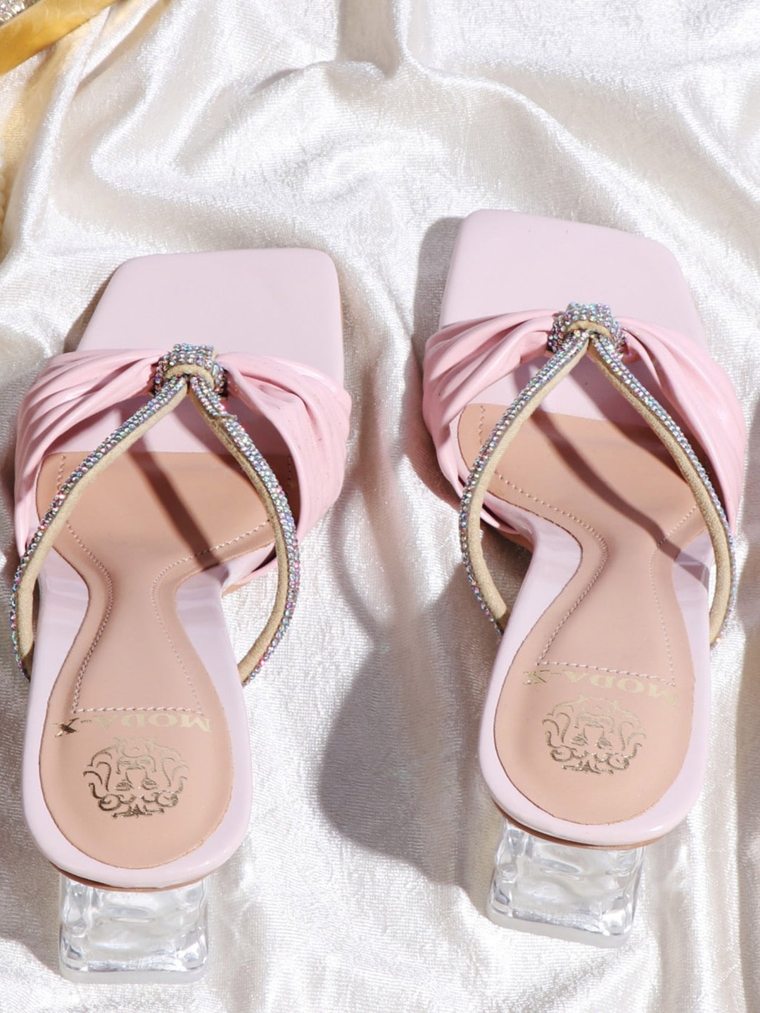 

MODA-X Textured Block Heels, Pink