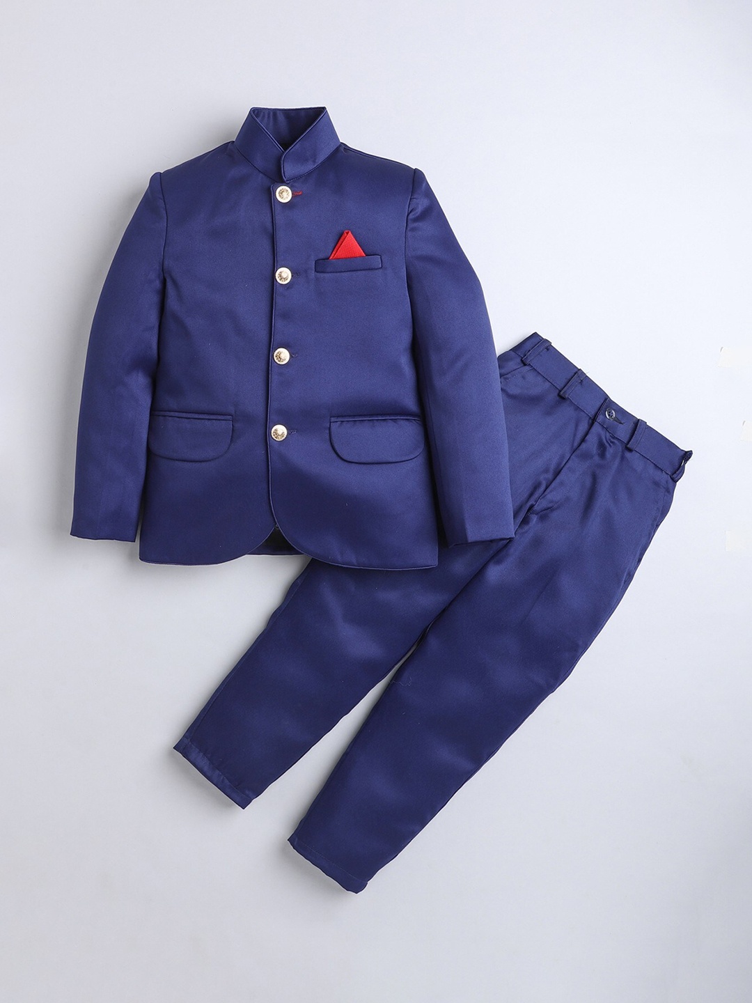 

DKGF FASHION Boys Single-Breasted Two-Piece Party Suit, Blue