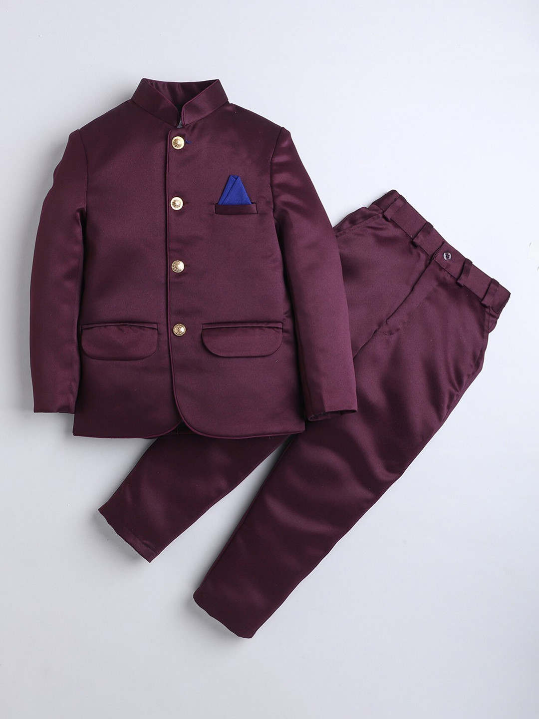 

DKGF FASHION Boys Jodhpuri 2-Piece Party Suit, Purple