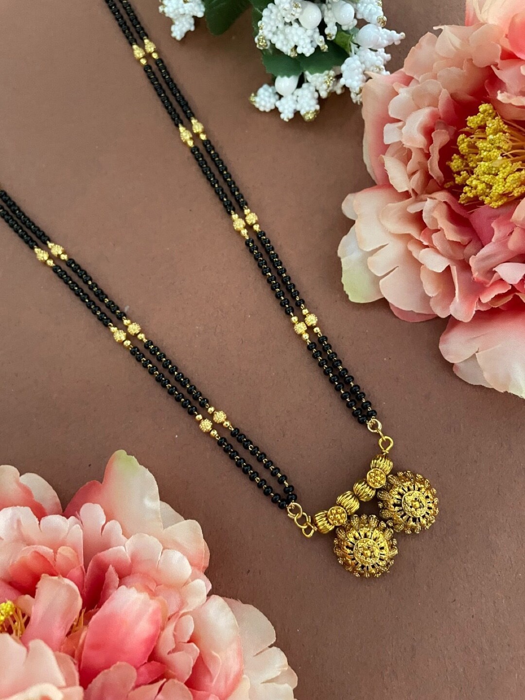 

Digital Dress Room Gold-Plated Beaded Maharashtrian Long Mangalsutra