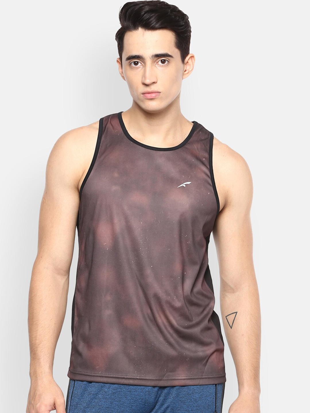 

FURO by Red Chief Men Printed Innerwear Vests, Coffee brown