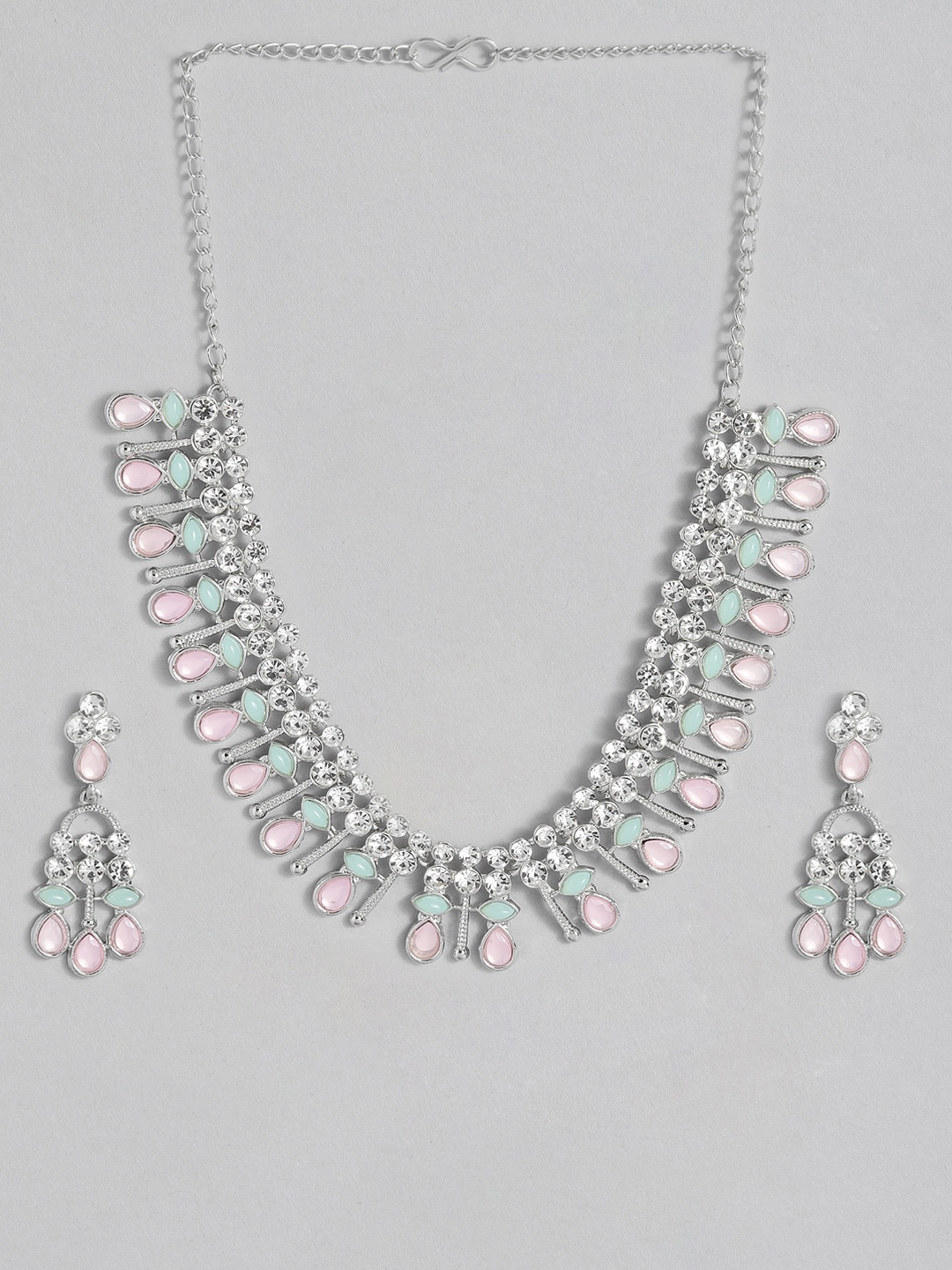 

Kord Store American Diamond Rhodium-Plated Jewellery Set, Silver