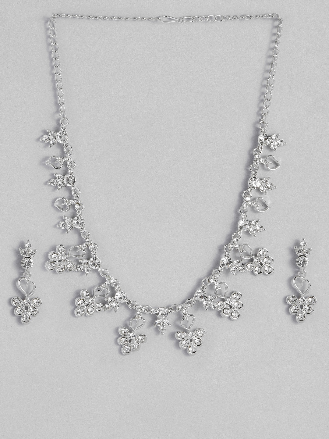 

Kord Store American Diamond Rhodium-Plated Jewellery Set, Silver