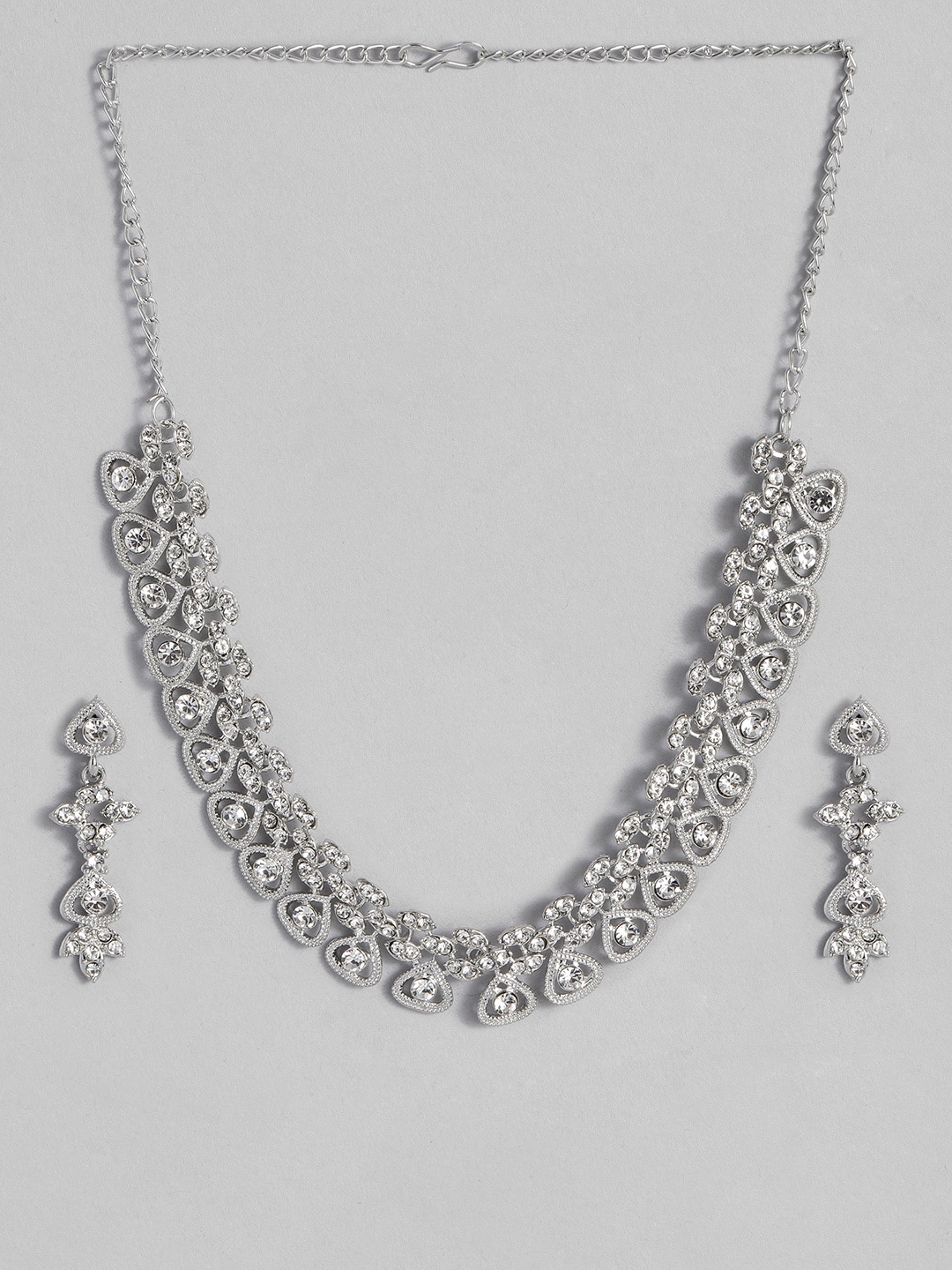 

Kord Store American Diamond Rhodium-Plated Jewellery Set, Silver