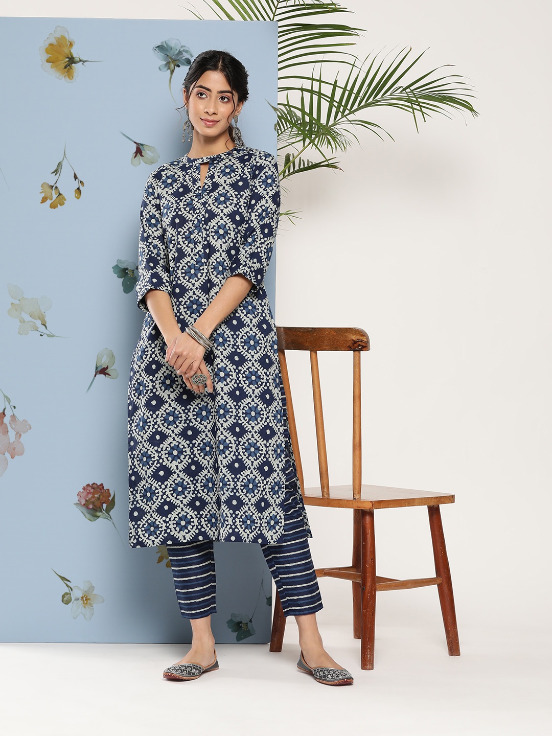 

Libas Women Ethnic Motifs Printed Kurta, Blue
