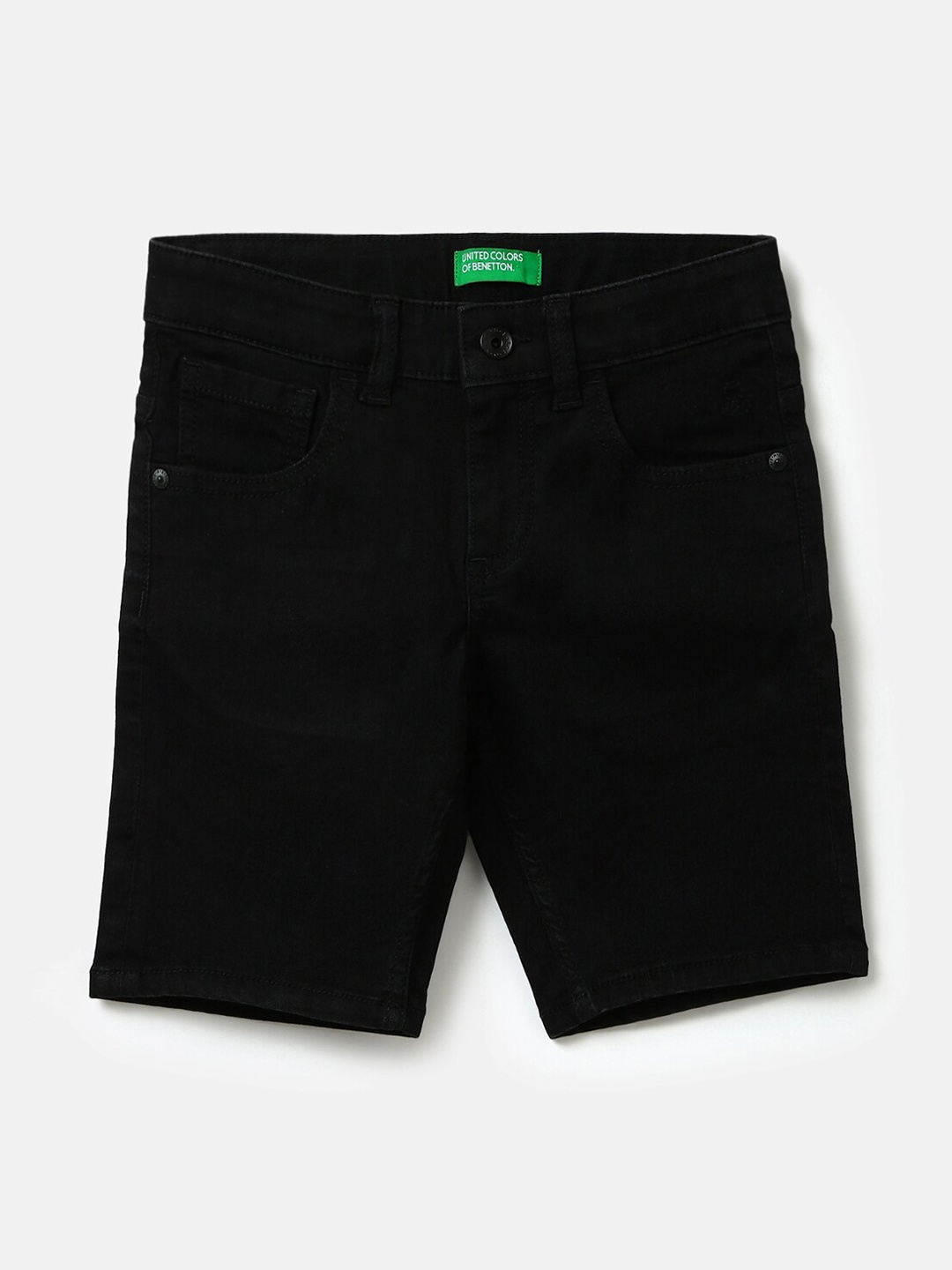 

United Colors of Benetton Boys Regular Fit Cotton Shorts, Black