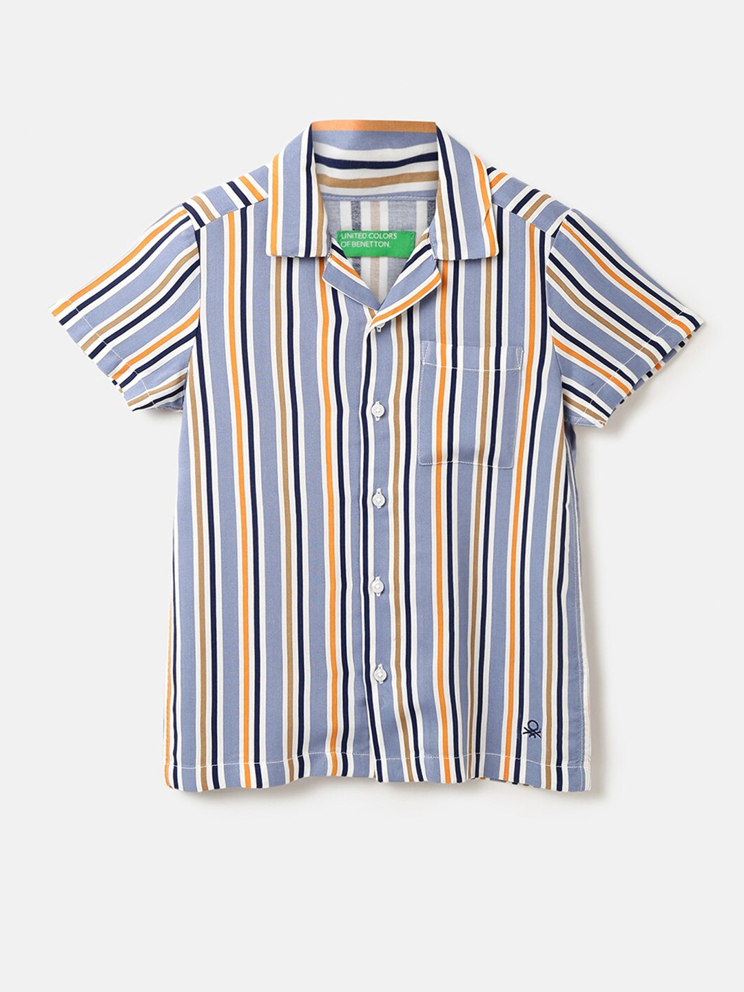 

United Colors of Benetton Boys Striped Casual Shirt, Blue