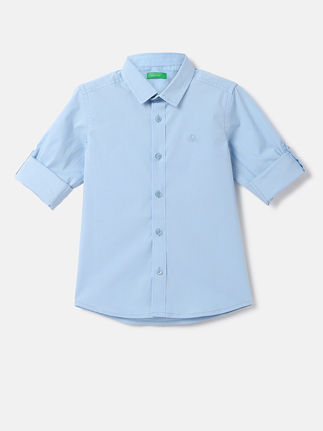 

United Colors of Benetton Boys Casual Cotton Shirt, Blue