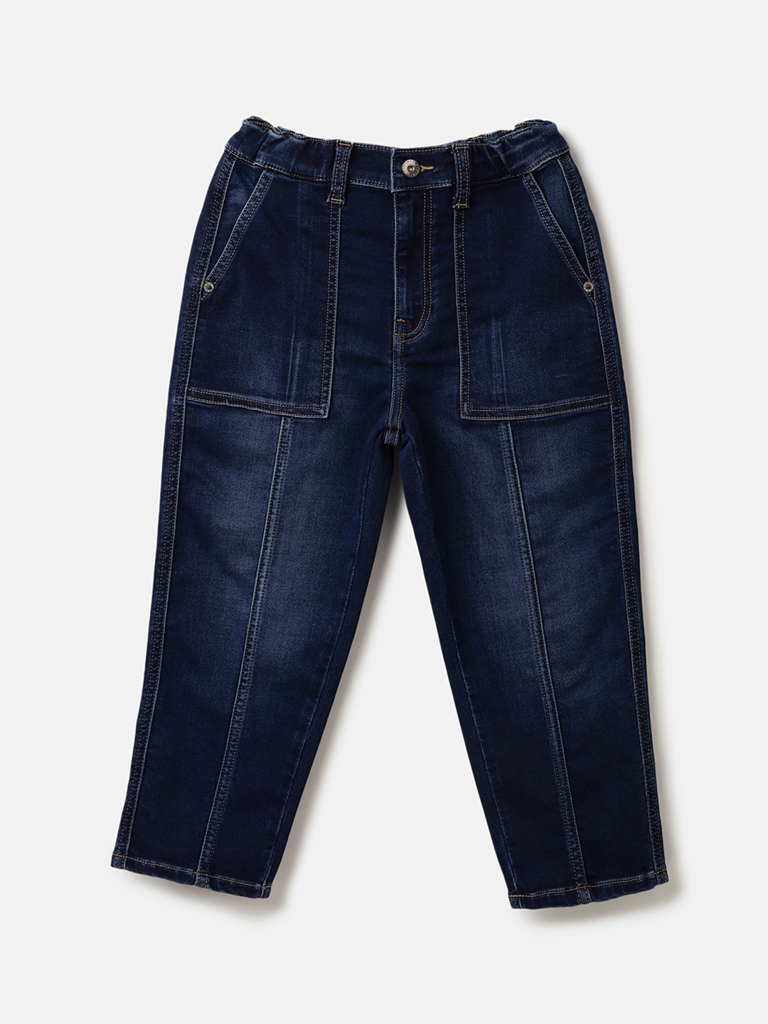 

United Colors of Benetton Kids Boys Mid Rise Light Fade Jeans, Blue