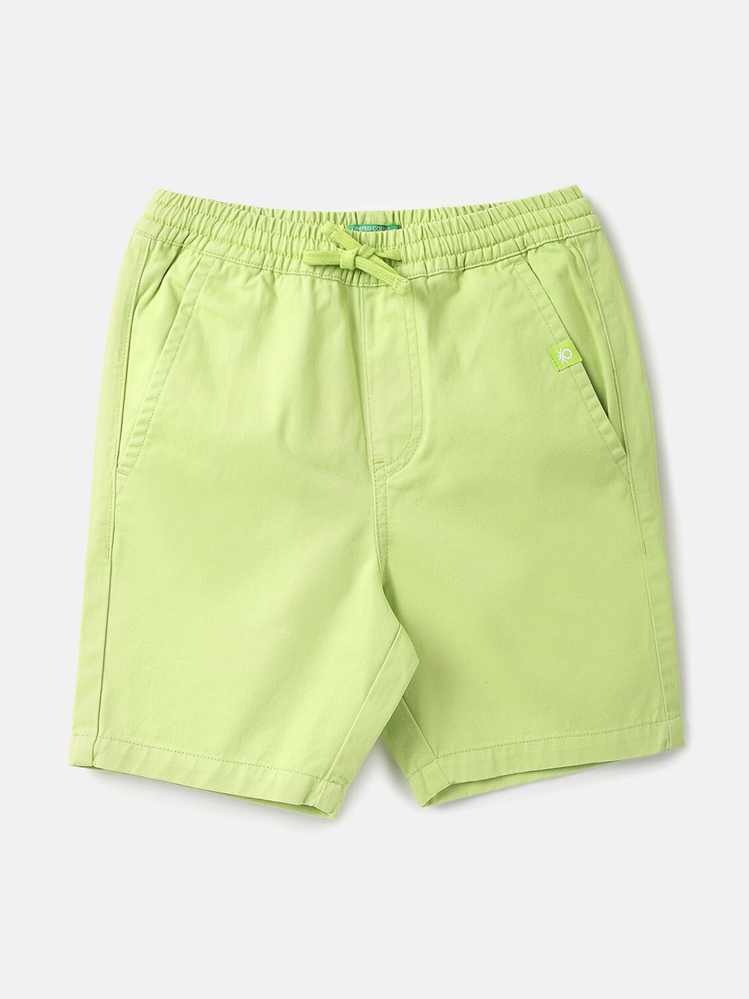 

United Colors of Benetton Boys Cotton Regular Fit Shorts, Green