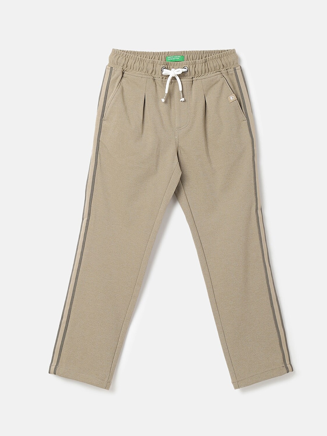 

United Colors of Benetton Kids Boys Pleated Regular Fit Trousers, Beige