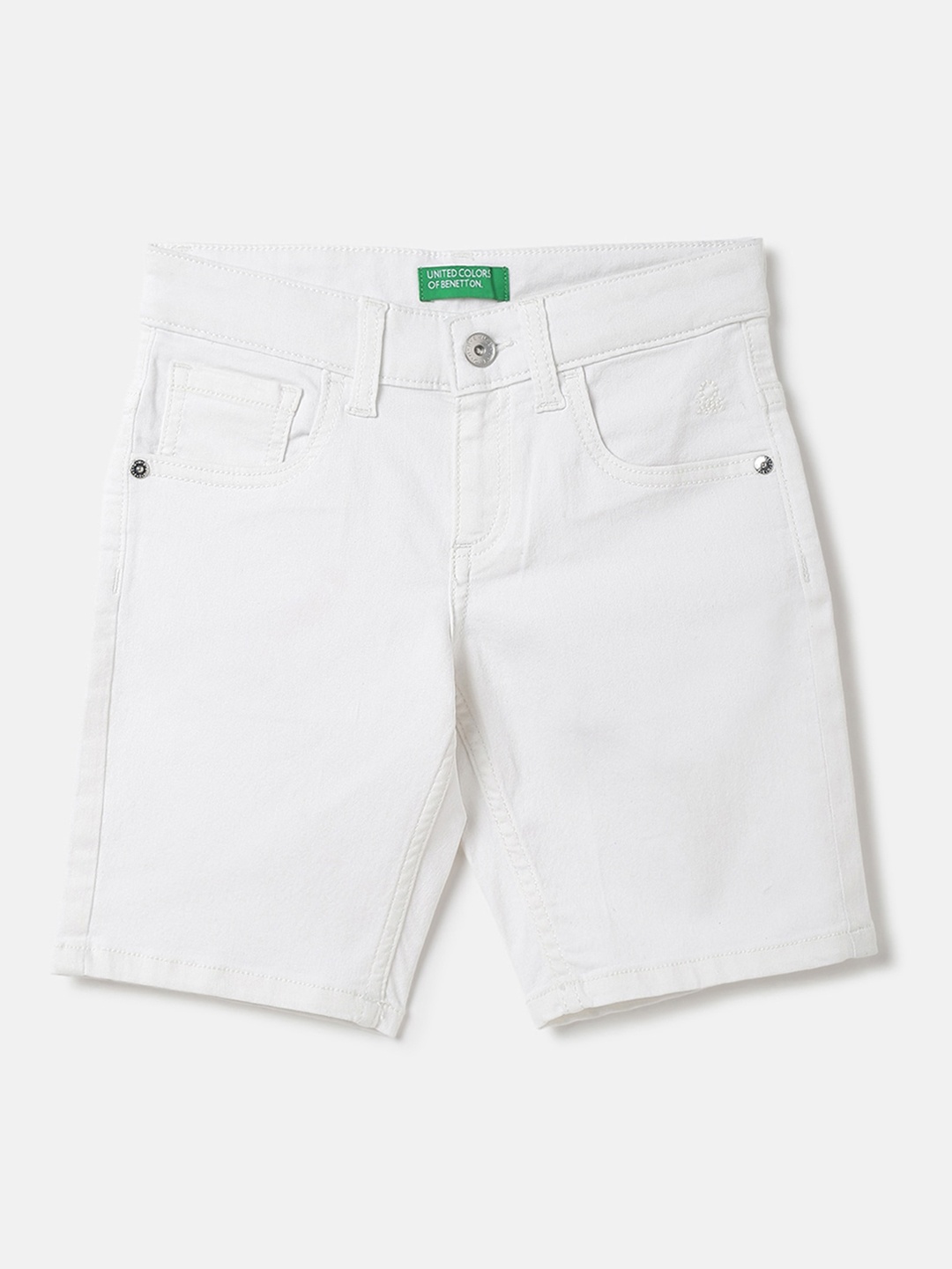 

United Colors of Benetton Boys Denim Shorts, White