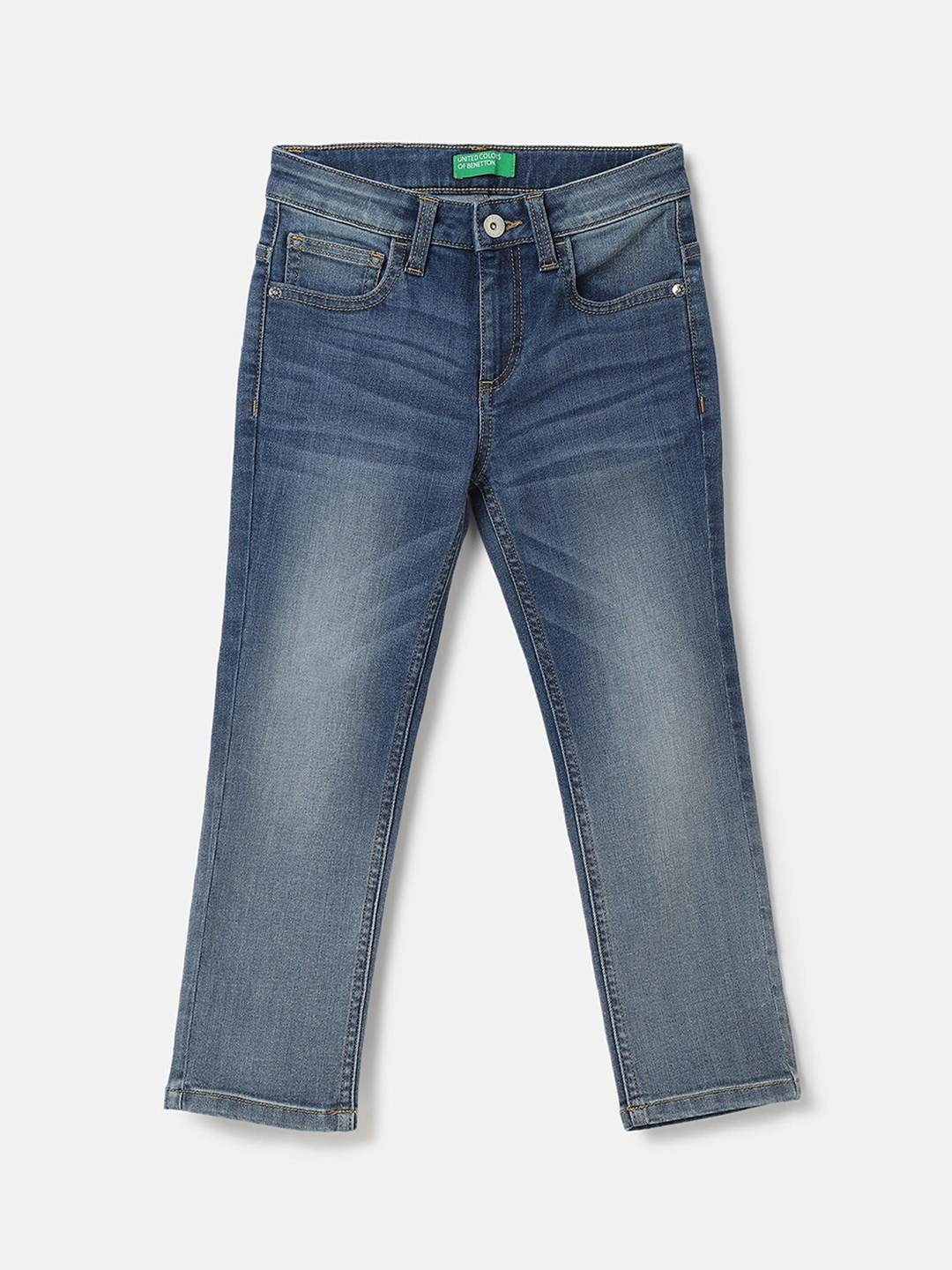 

United Colors of Benetton Boys Heavy Fade Cotton Jeans, Blue