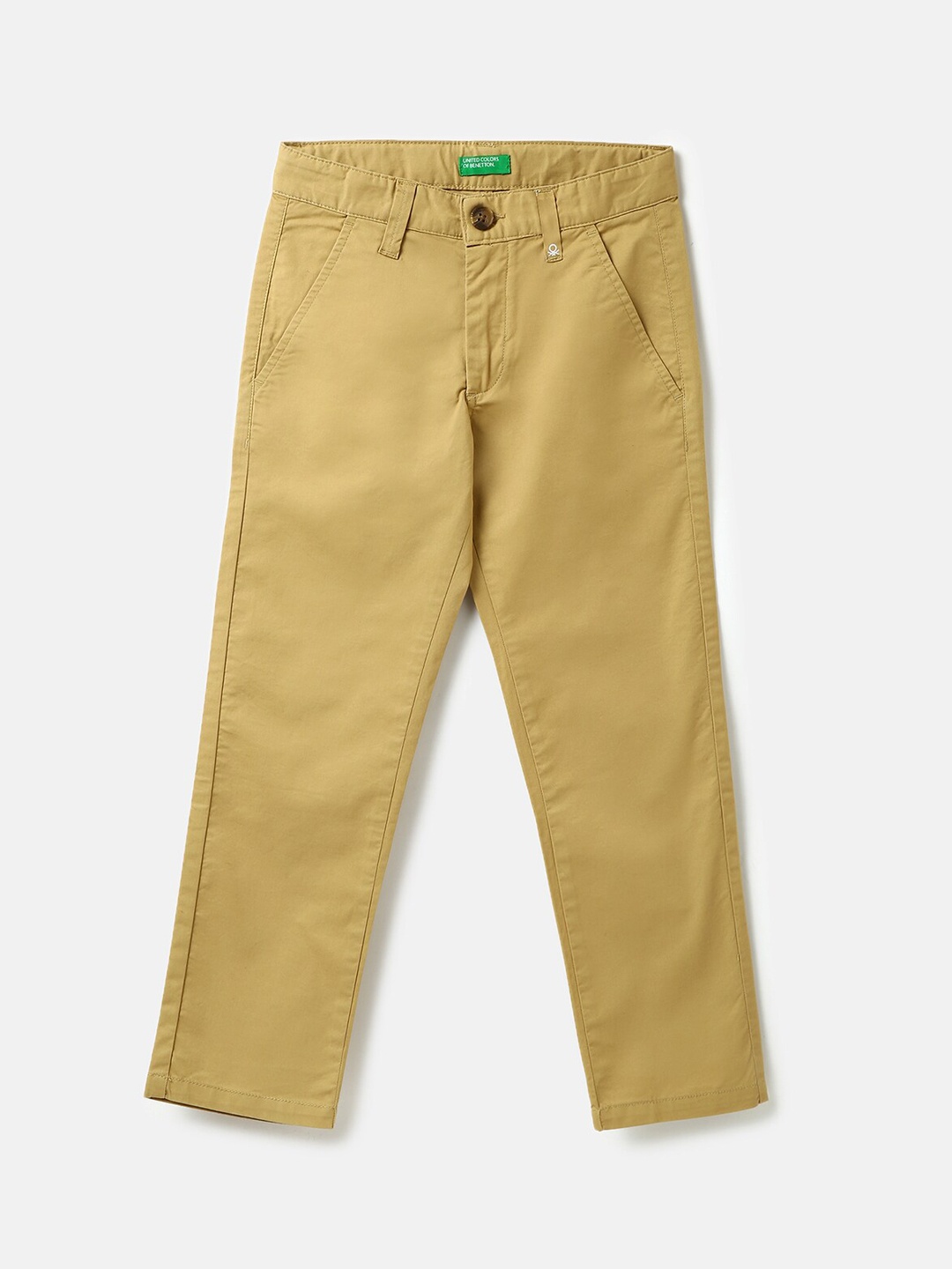 

United Colors of Benetton Boys Regular Fit Cotton Chinos, Tan