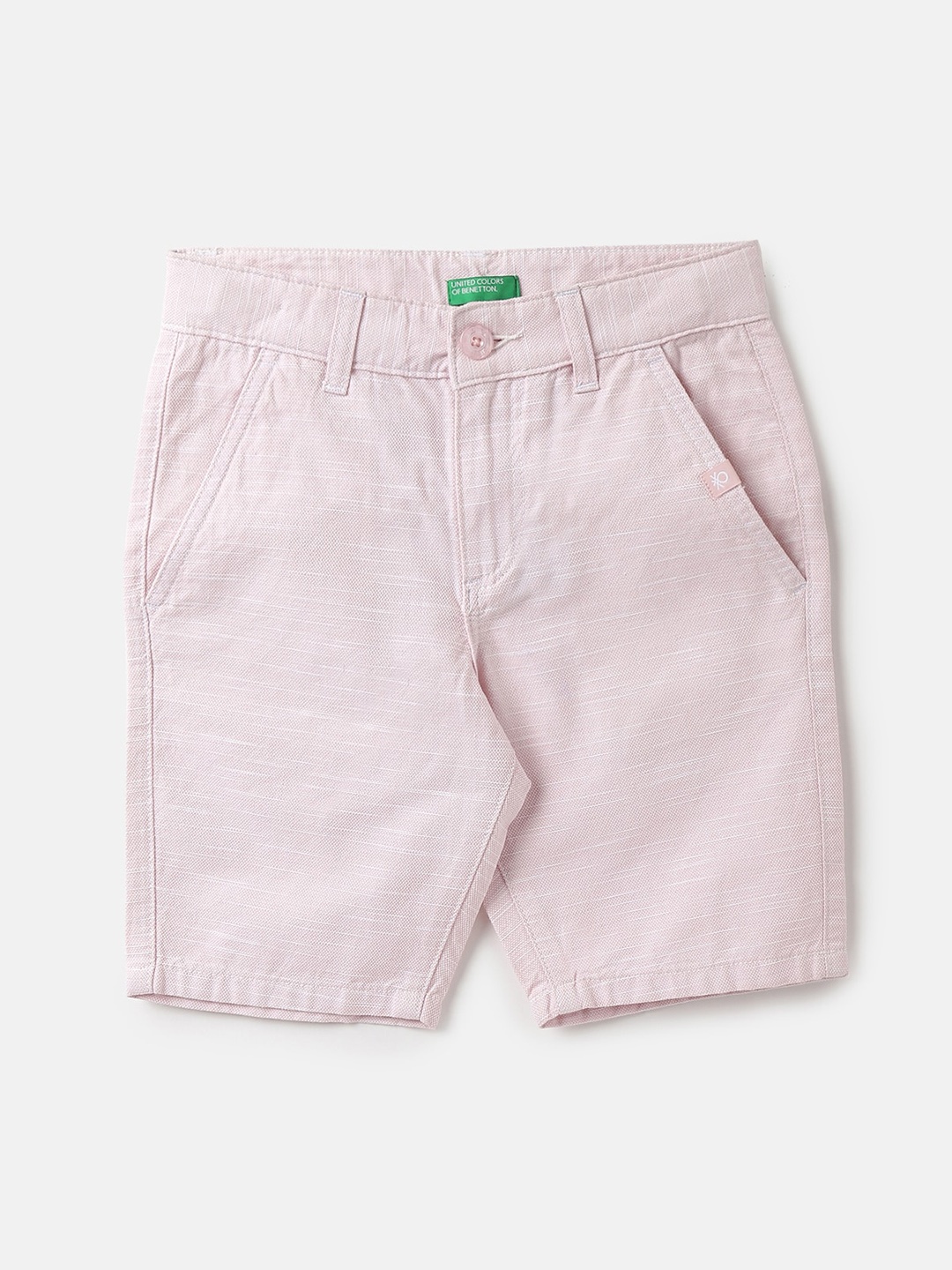 

United Colors of Benetton Boys Mid-Rise Cotton Shorts, Pink