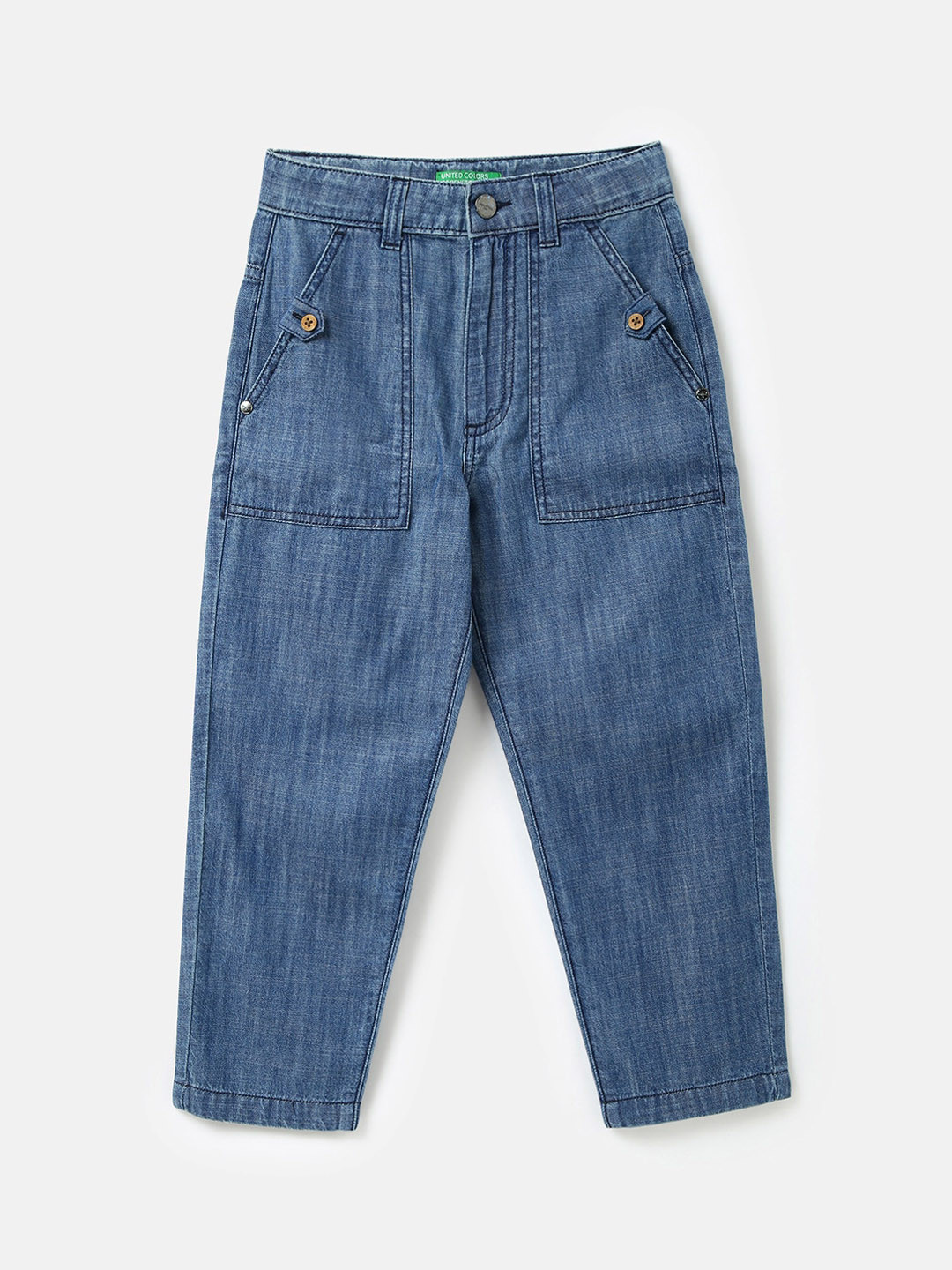 

United Colors of Benetton Boys Cotton Jeans, Blue