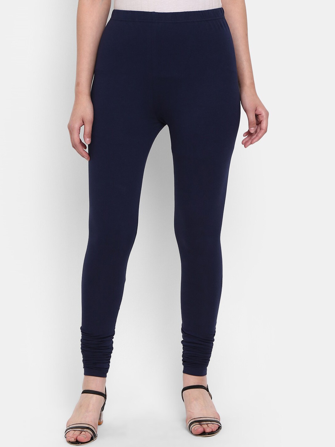 

V-Mart Knitted Churidar-Length Leggings, Navy blue