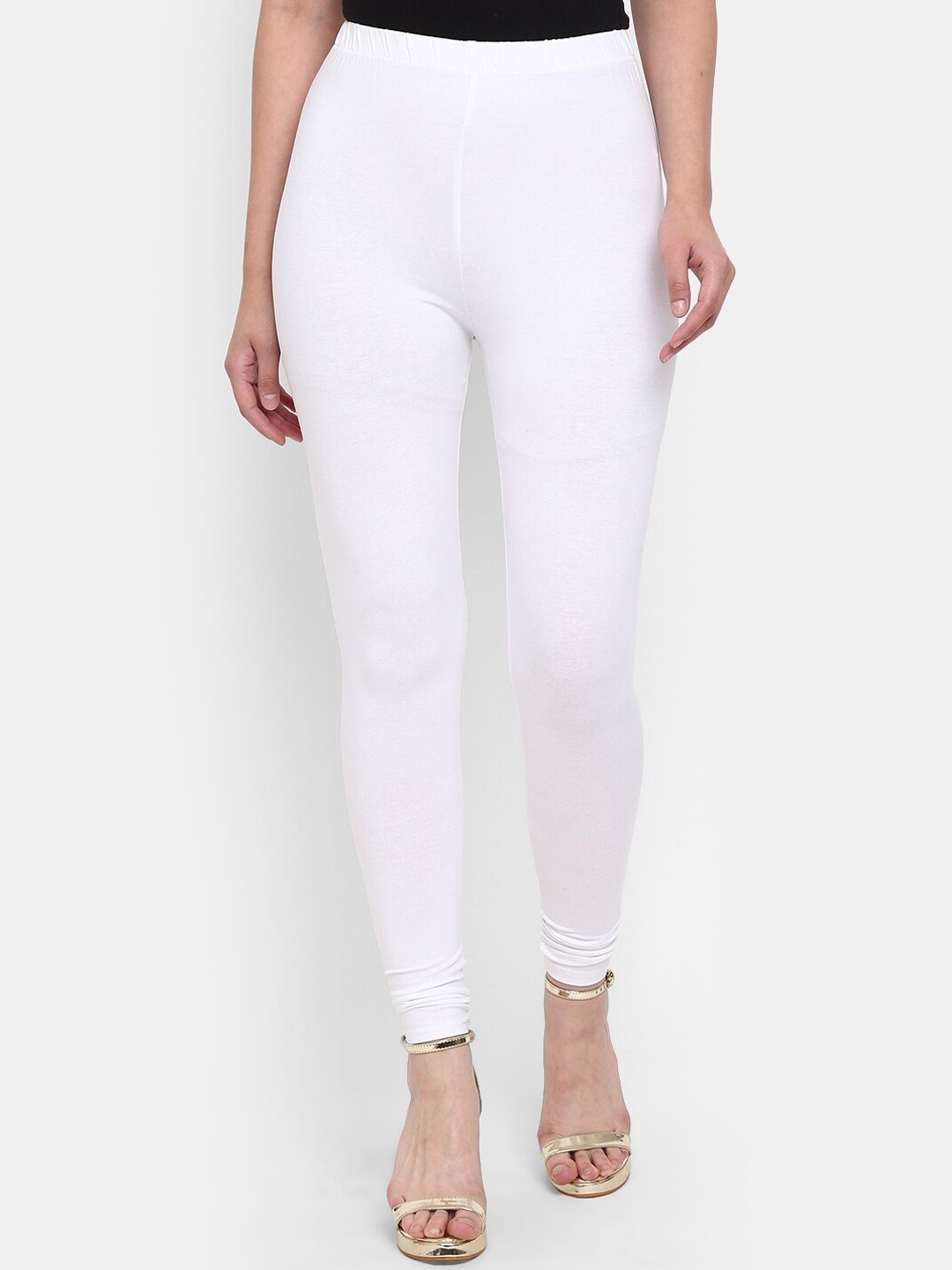 

V-Mart Acrylic Churidar-Length Leggings, White