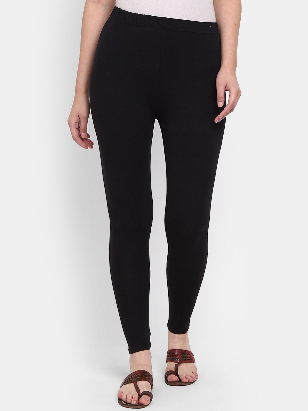 

V-Mart Women Ankle-Length Leggings, Black