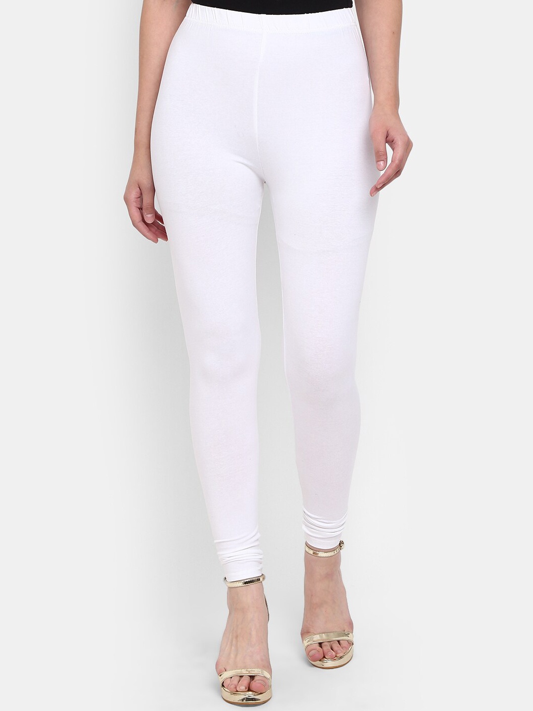 

V-Mart Churidar-Length Leggings, White