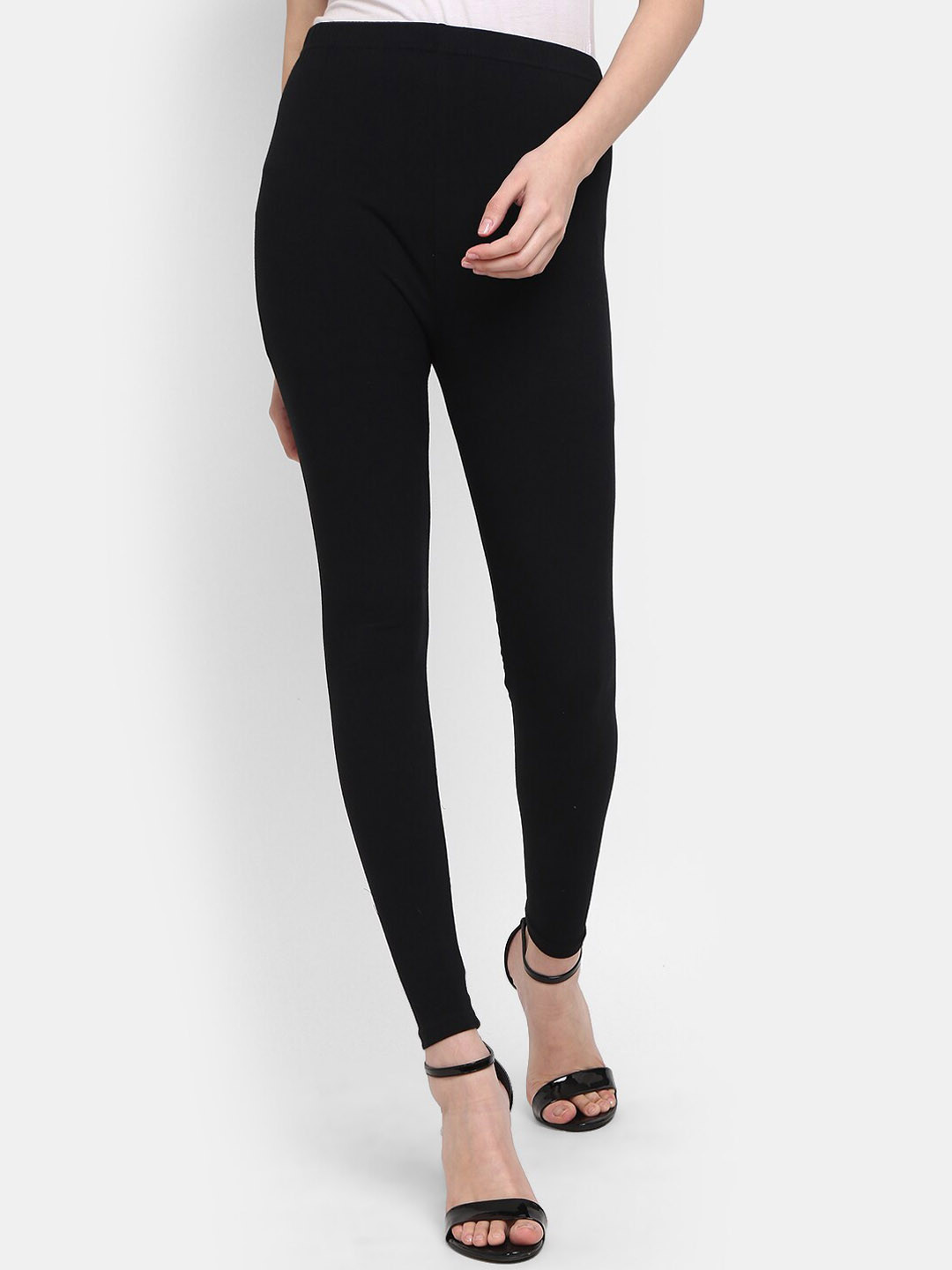 

V-Mart Women Ankle-Length Leggings, Black