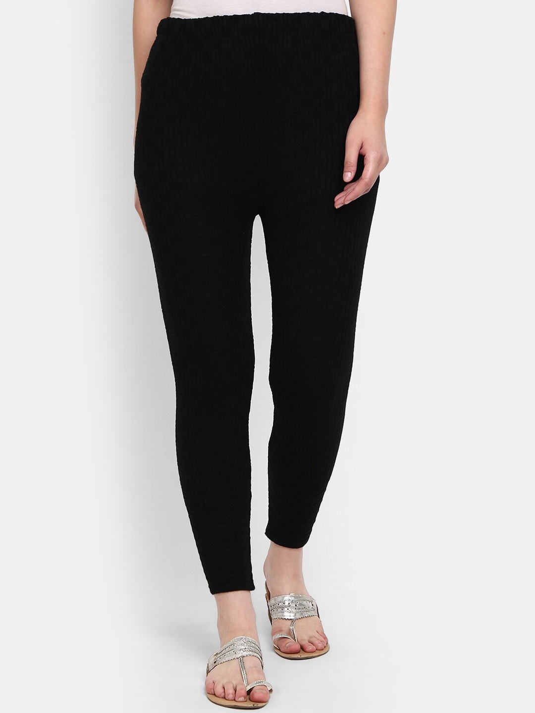 

V-Mart Women Ankle-Length Leggings, Black