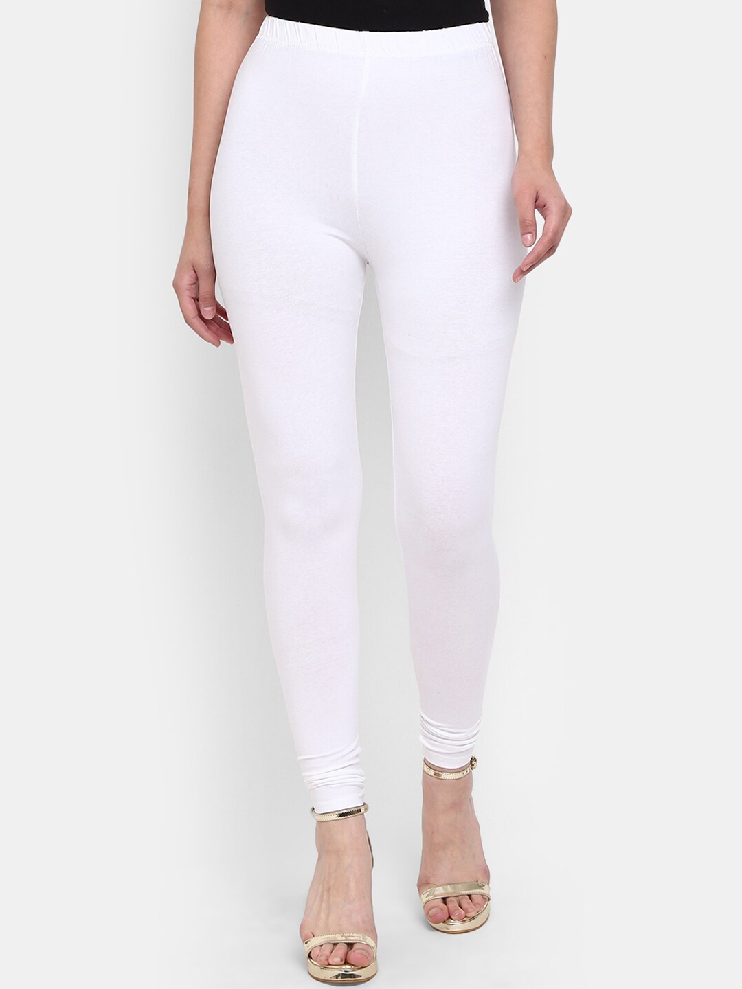 

V-Mart Churidar-Length Leggings, White