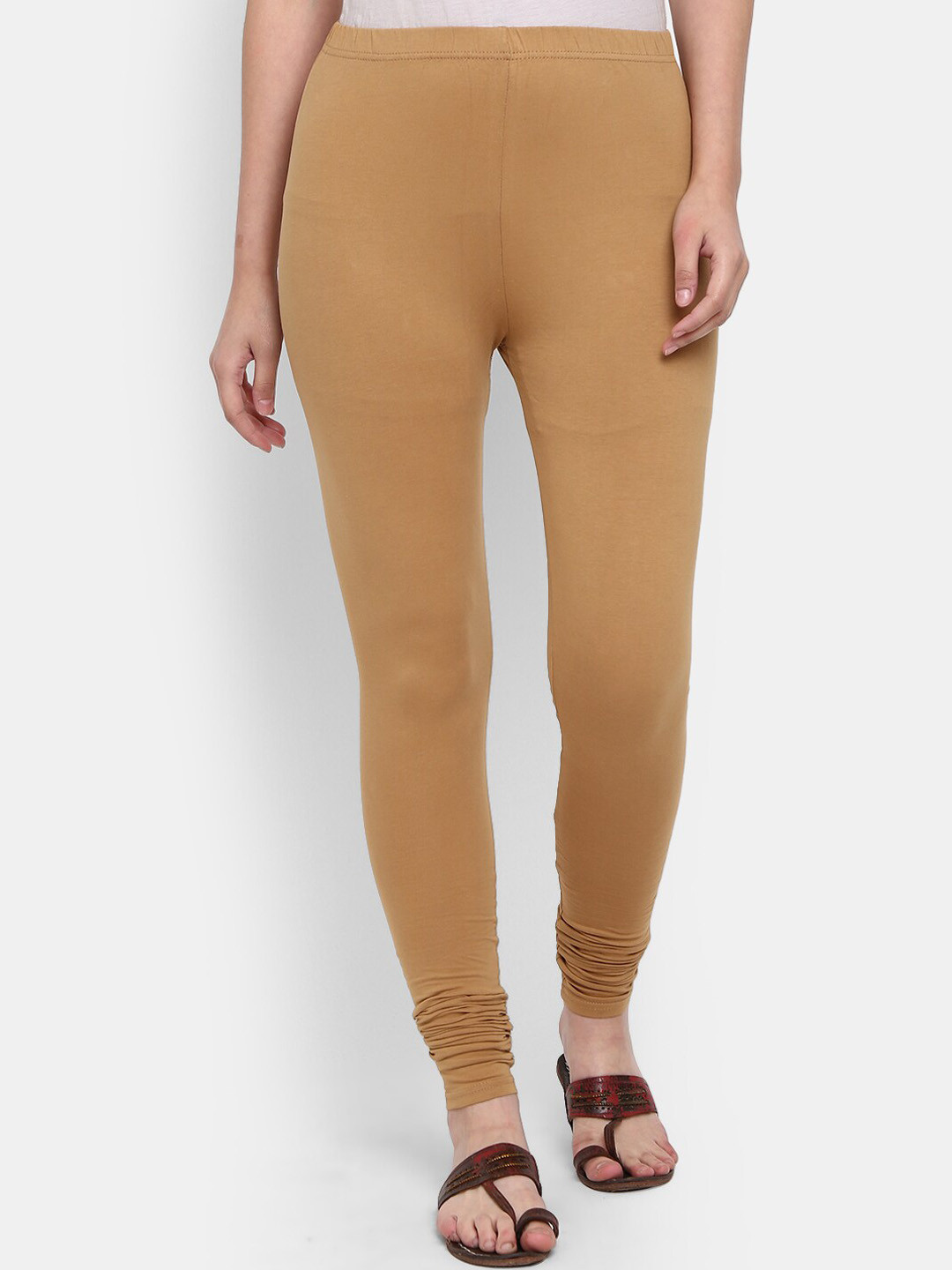 

V-Mart Knitted Churidar Leggings, Beige