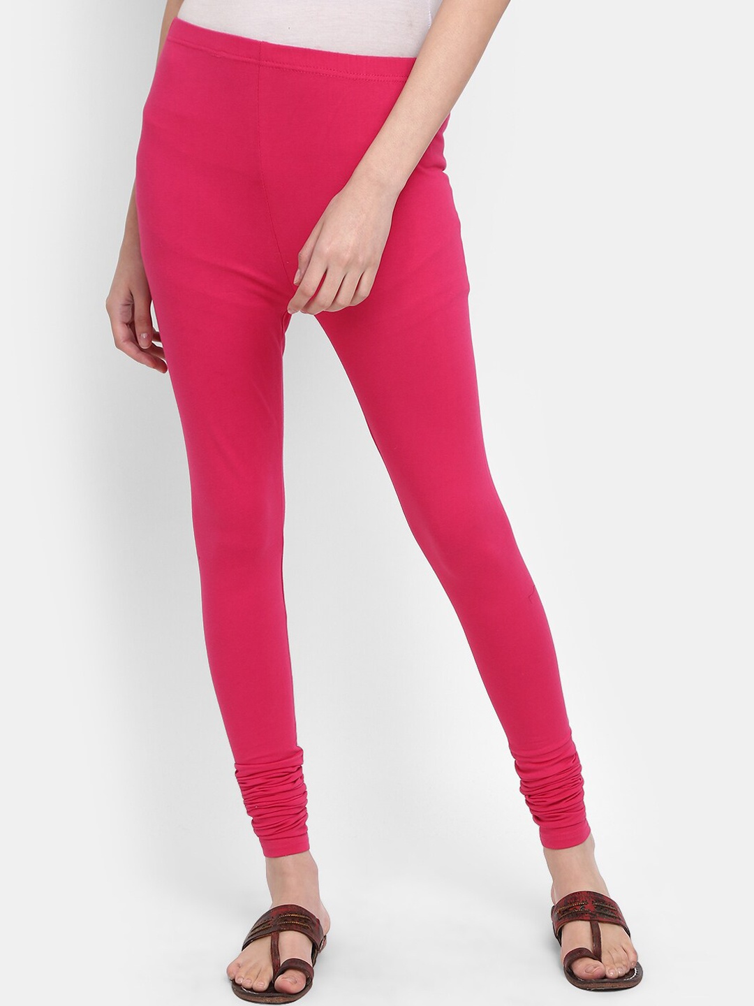 

V-Mart Knitted Churidar-Length Leggings, Fuchsia