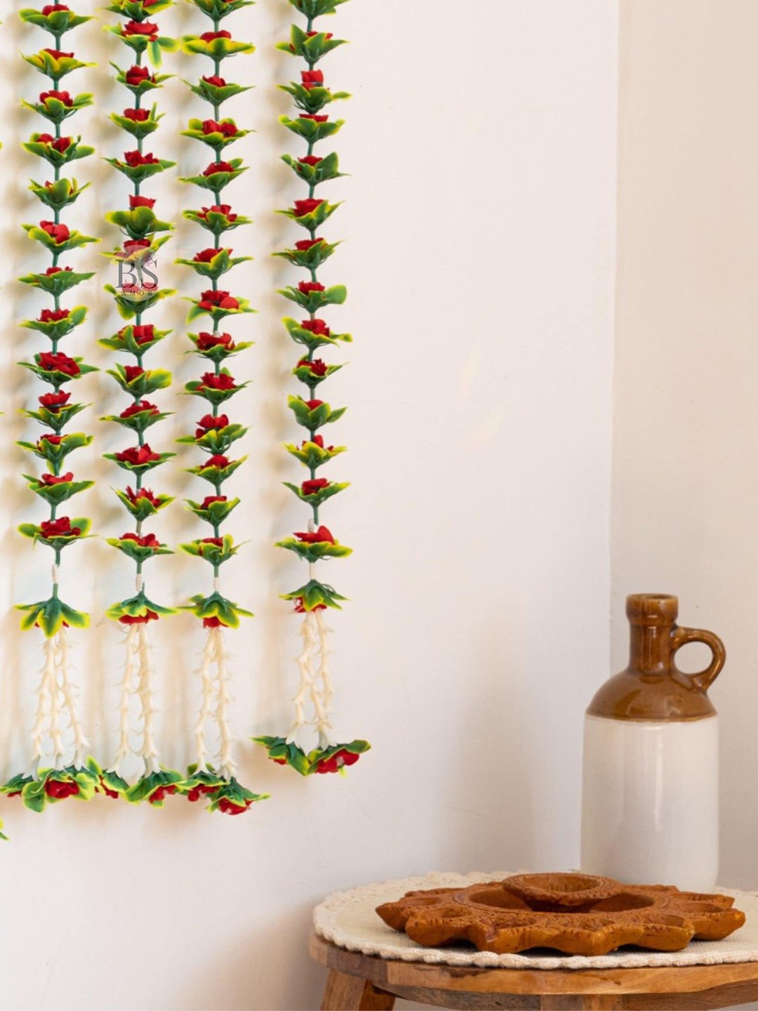 

BS AMOR Green & Red Set of 8 Door Hanging Latkans