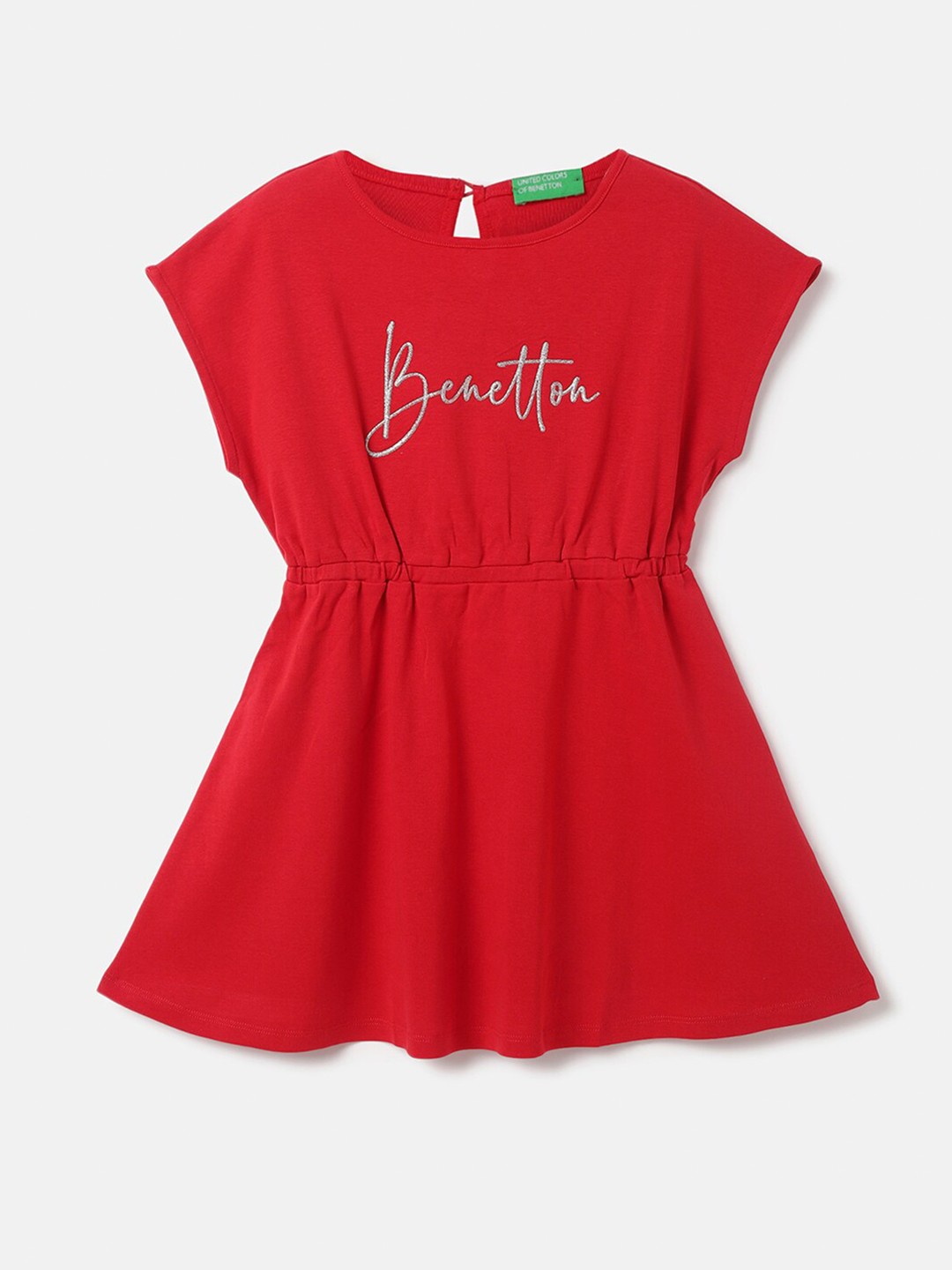 

United Colors of Benetton Girls Extended Sleeves Dress, Red