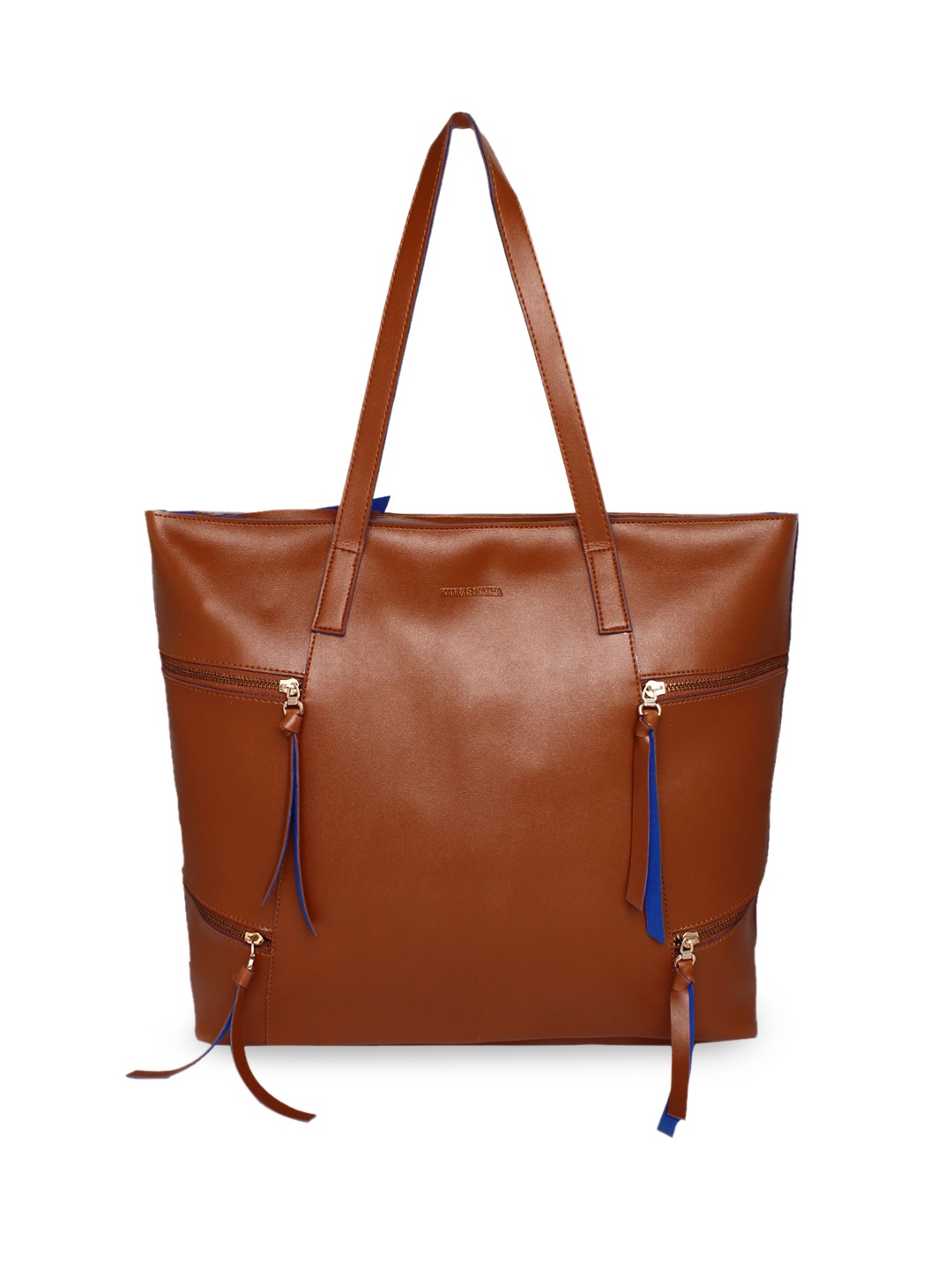 

Kanvas Katha PU Structured Tote Bag, Tan