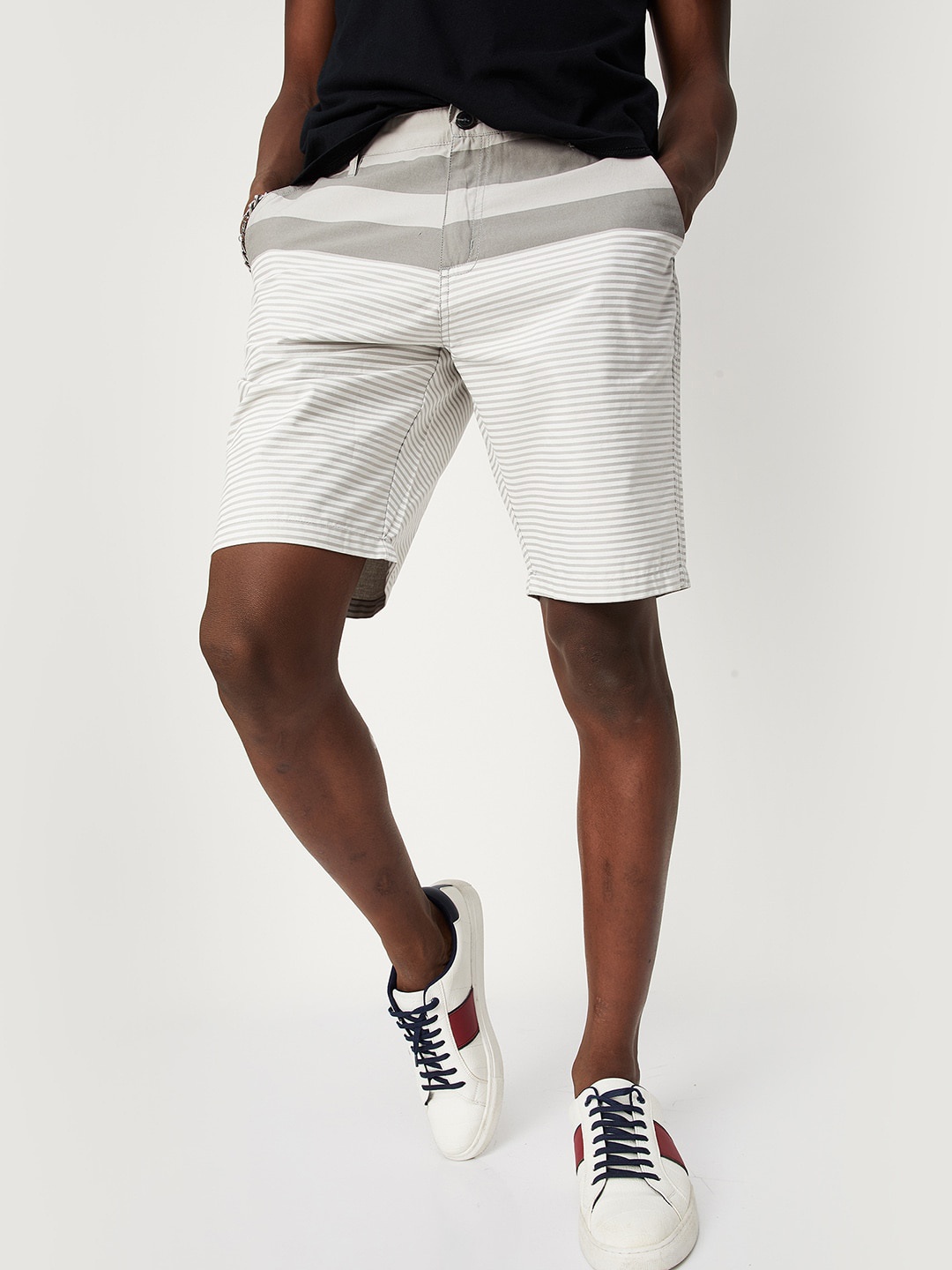 

max Men Cotton Regular Shorts, Grey