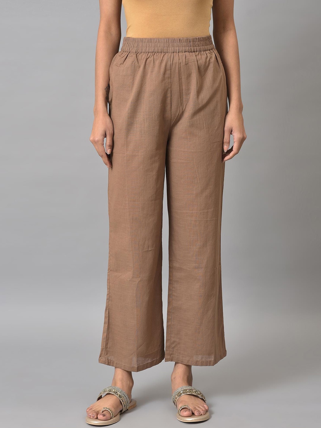 

W Women Parallel Trousers, Beige