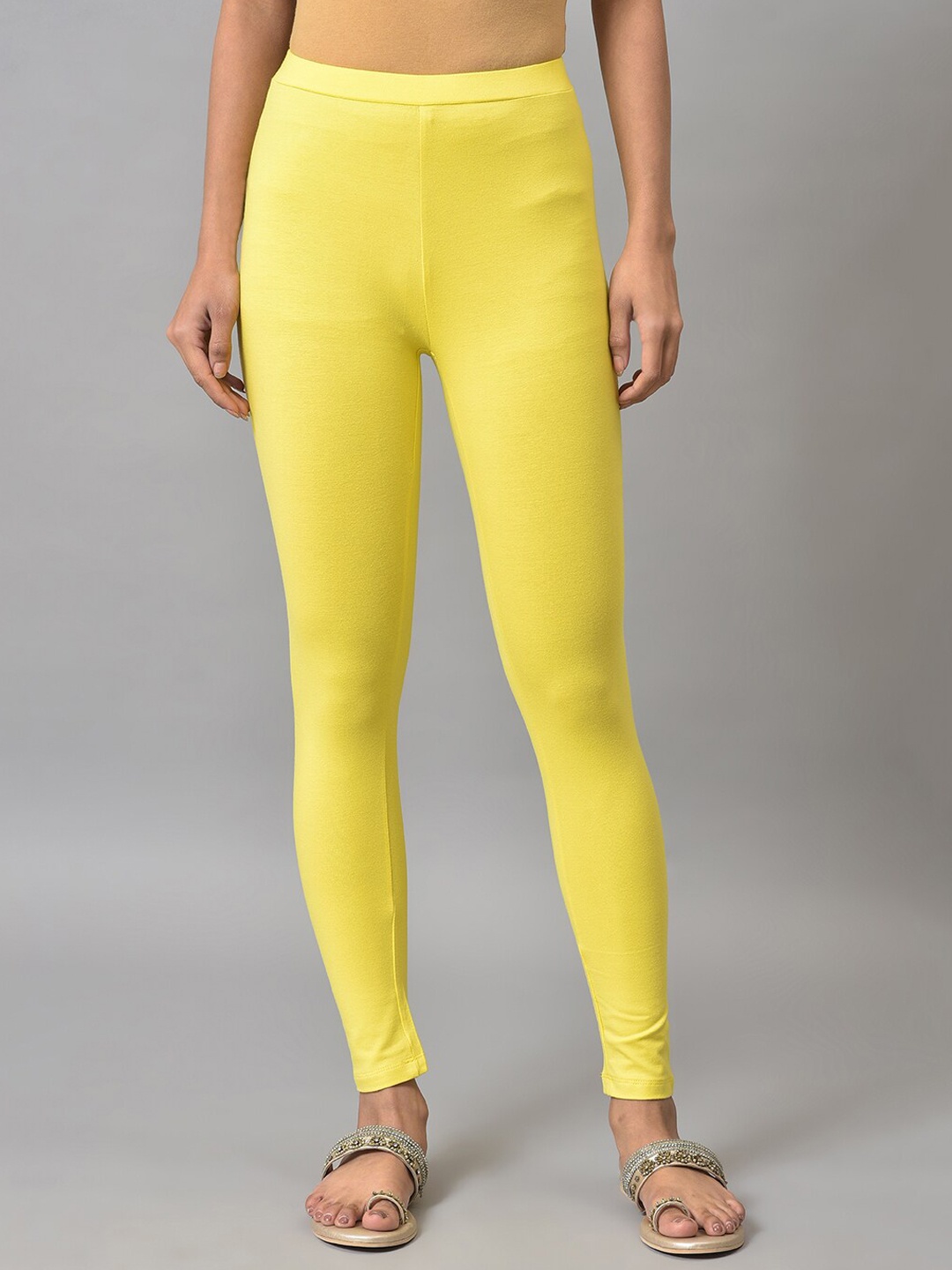 

W Women Ankle-Length Skinny-Fit Legging, Yellow