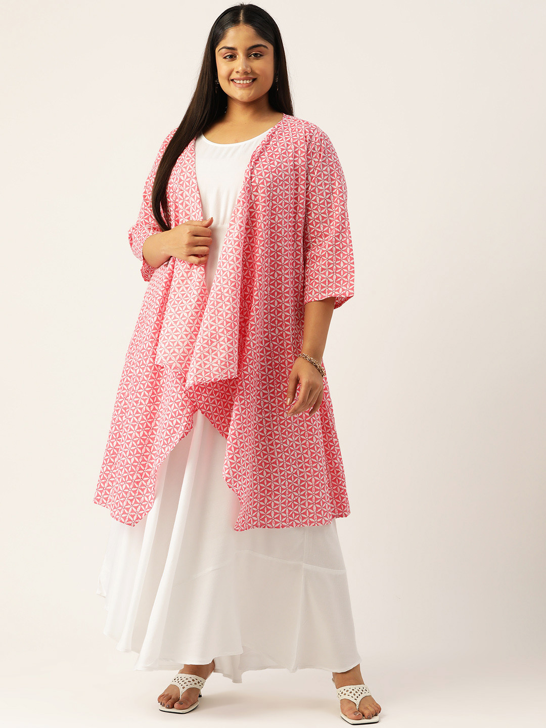 

theRebelinme Floral A-Line Cotton Maxi Dress, Pink