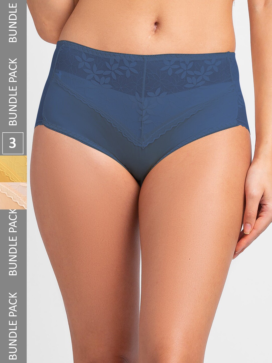 

FashionRack Women Pack Of 3 Assorted Hipster Briefs