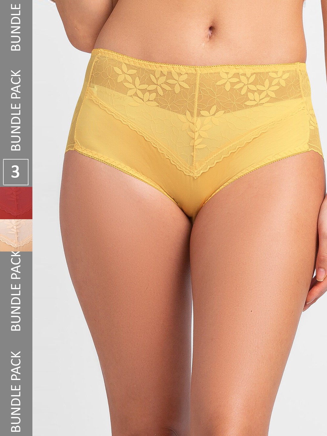 

FashionRack Women Pack Of 3 Assorted Hipster Briefs