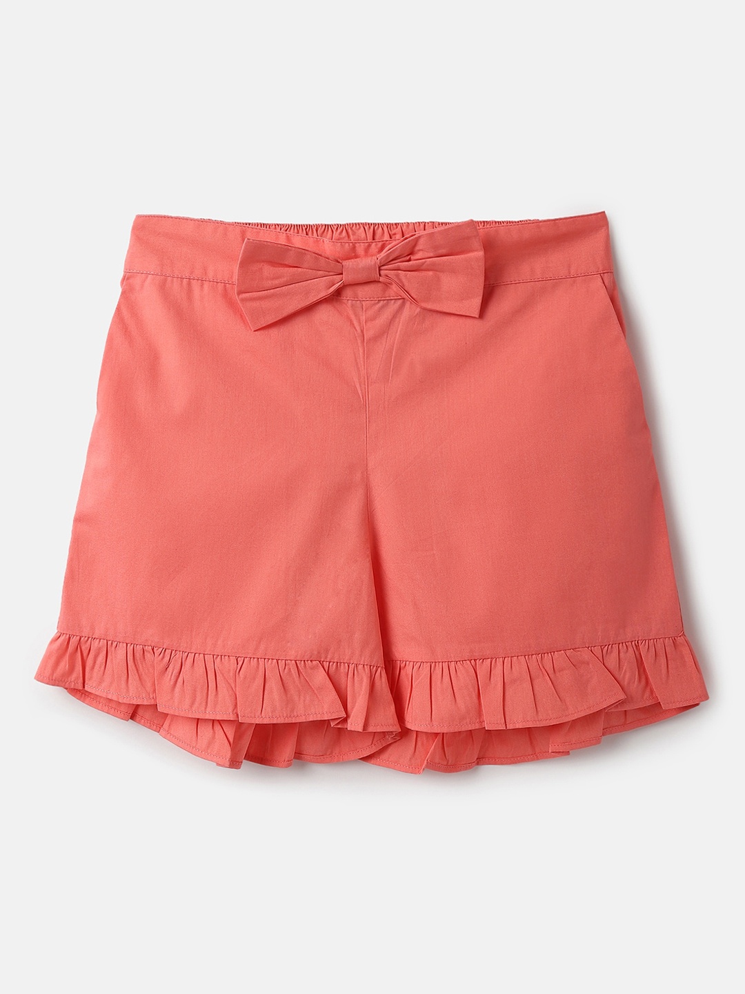 

United Colors of Benetton Girls Regular Fit Cotton Shorts, Coral