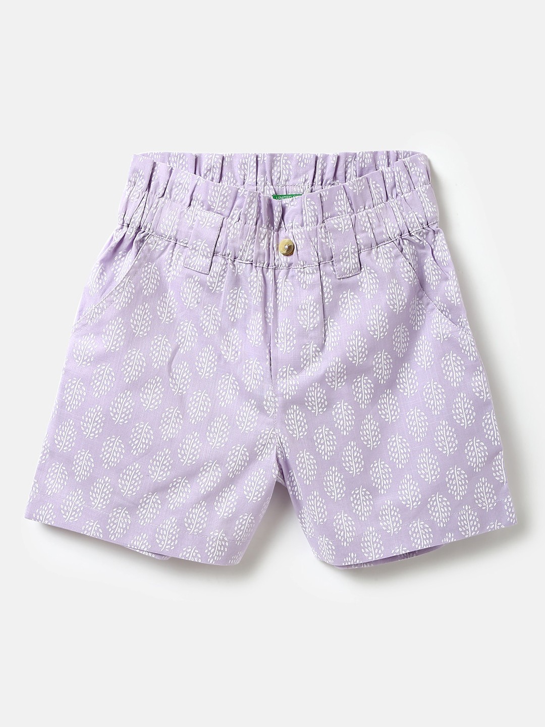 

United Colors of Benetton Girls Printed Shorts, Lavender