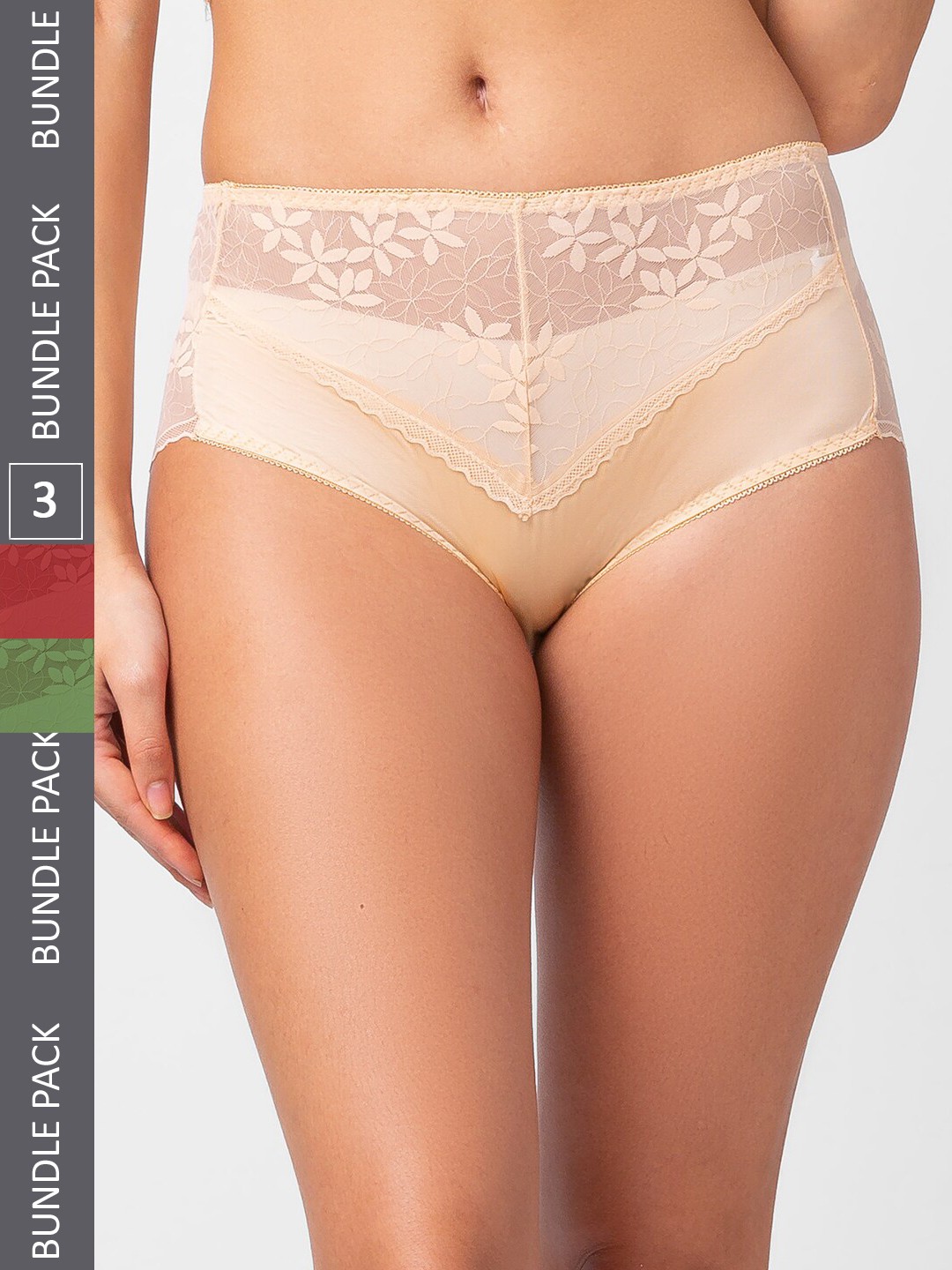 

FashionRack Women Pack Of 3 Assorted Hipster Briefs